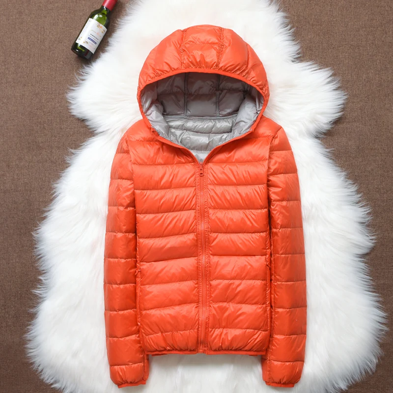 Veste courte en duvet de canard blanc Ultra léger pour femme, manteau épais, coupe-vent, chaud, 90%