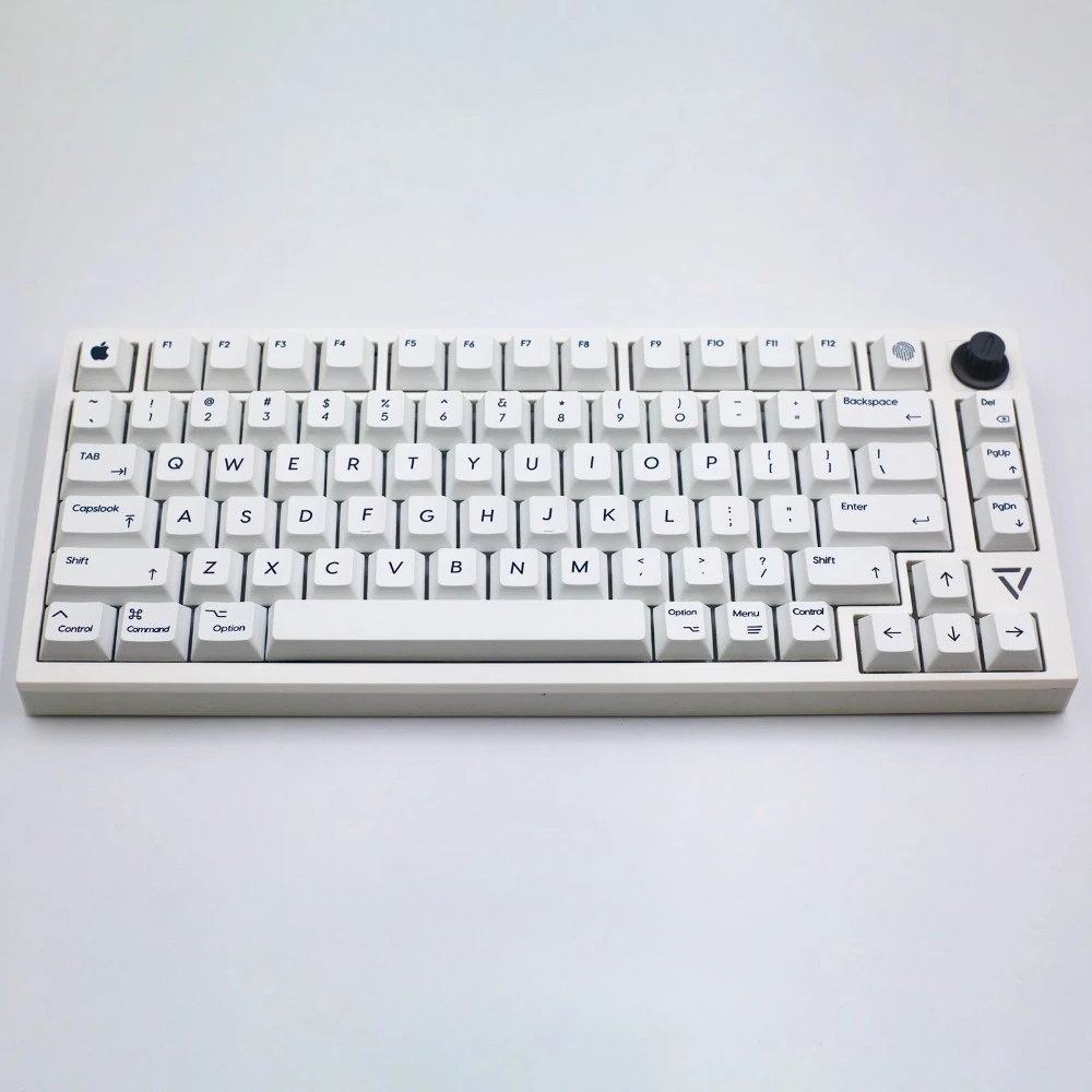 ECHOME MAC Style Keycap 125Key Set PBT Custom Minimalist White Keyboard Cap Cherry Profile KeyCap for Mechanical Keyboard Gift