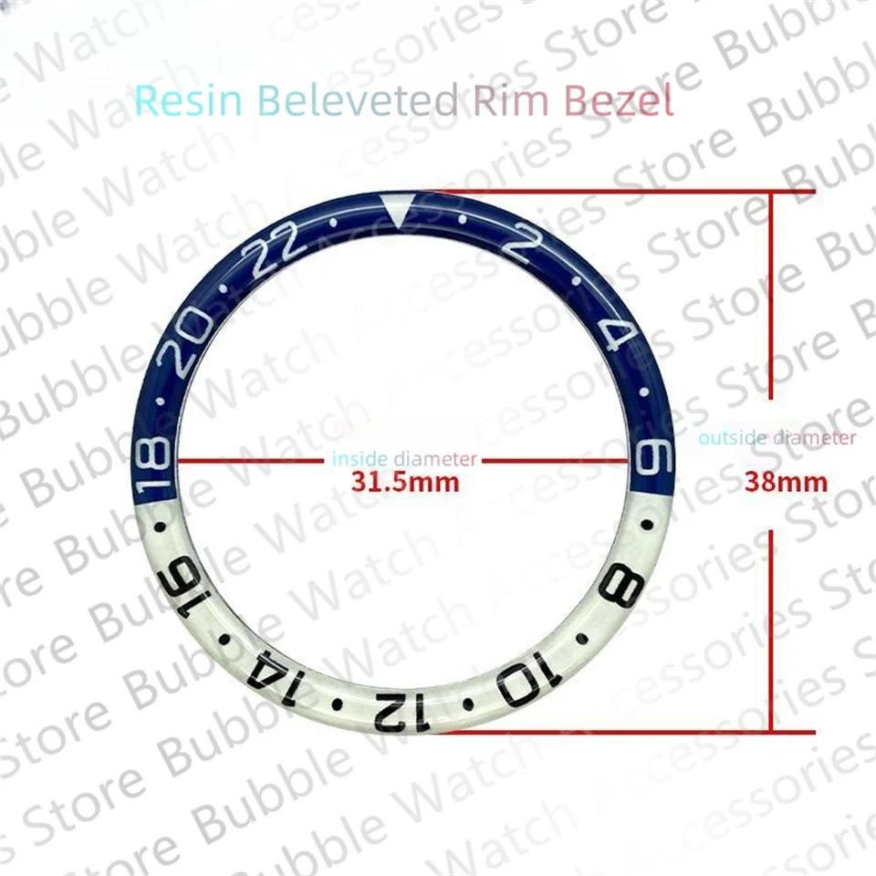 38*31,5 мм Смола Синий Оранжевый Розовый с зеленым светящимся ободом вставка подходит для SKX007 SKX009 SRPD Submariner автоматические мужские часы
