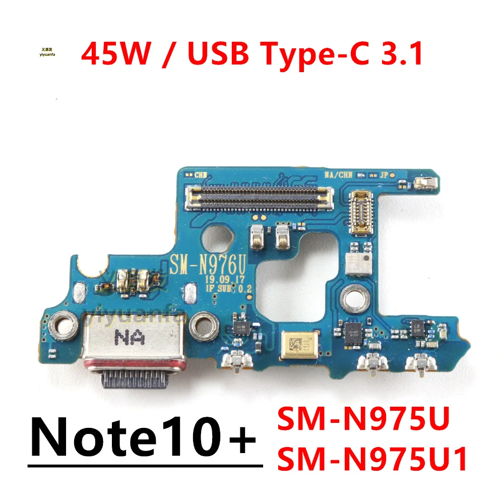 USB Dock Connector Charging Port Flex Cable For Samsung Galaxy Note 10 Plus SM-N975U N976U Charger Board With Mic Module Note10+