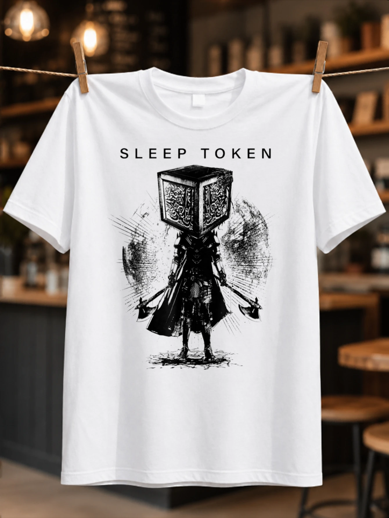Sp Token ed figure with axes stark   art and dark alternative ritual mood Unisex All  Unisex All T-Shirt