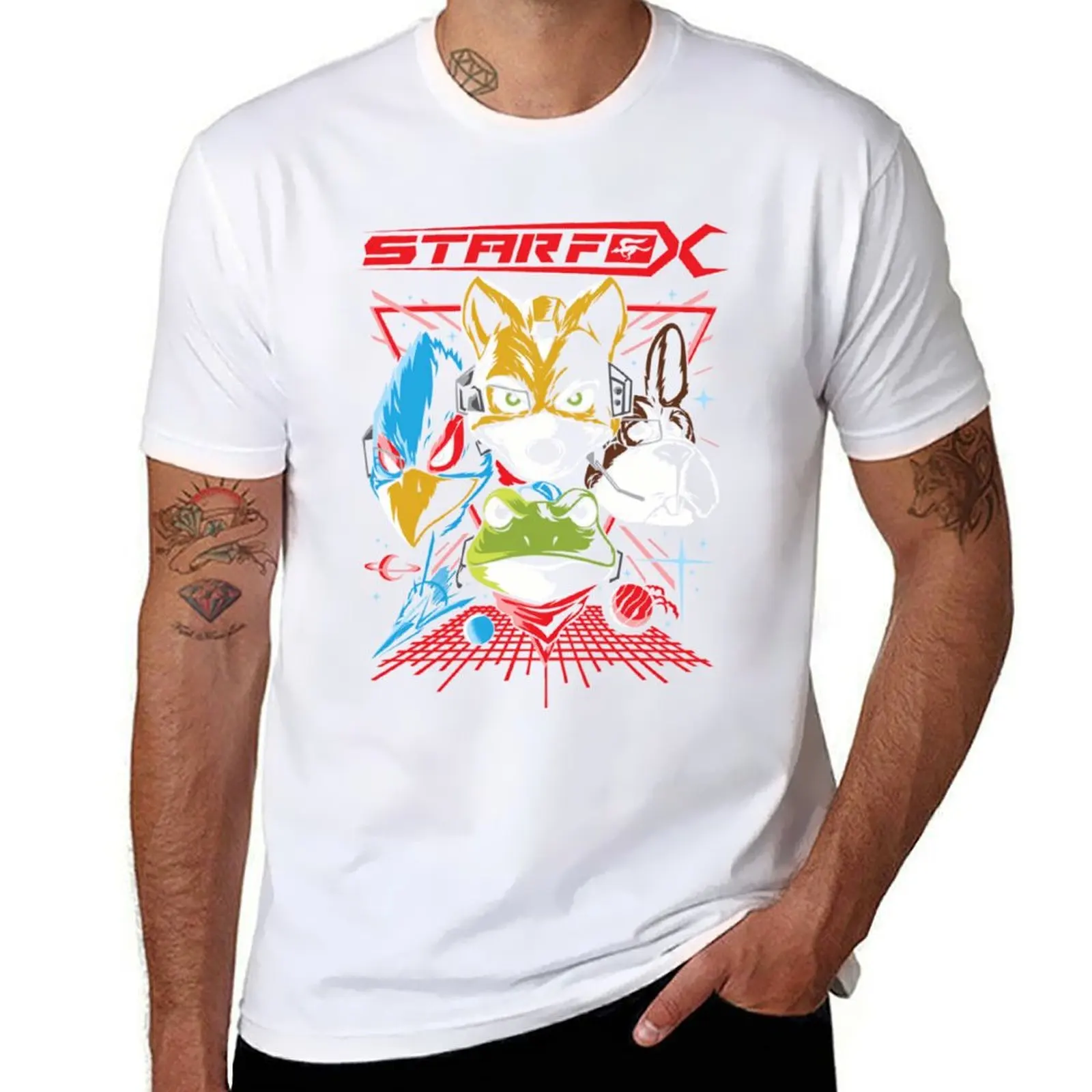 

Starfox Retro Video Game T-Shirt anime tshirt man t shirt graphic t shirts cotton 100% T-Shirt