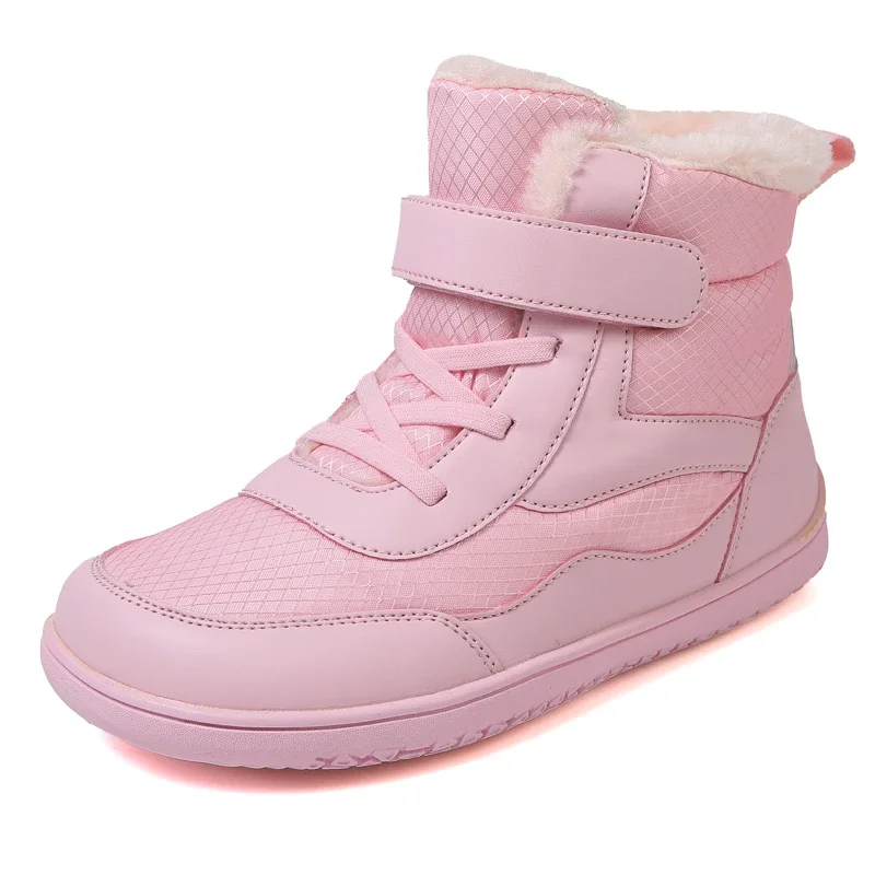 Chaussures en coton coordonnantes à lacets Velcro pour enfants, adaptées aux petits et moyens enfants, tête large, l'hypothèse large, haut, chaud