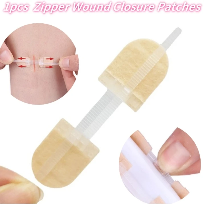 

Strap Zipper Wound Closure Patches Breathable Seamless Elastic Zip Sutures Bandages For Wound Care Braces Supports