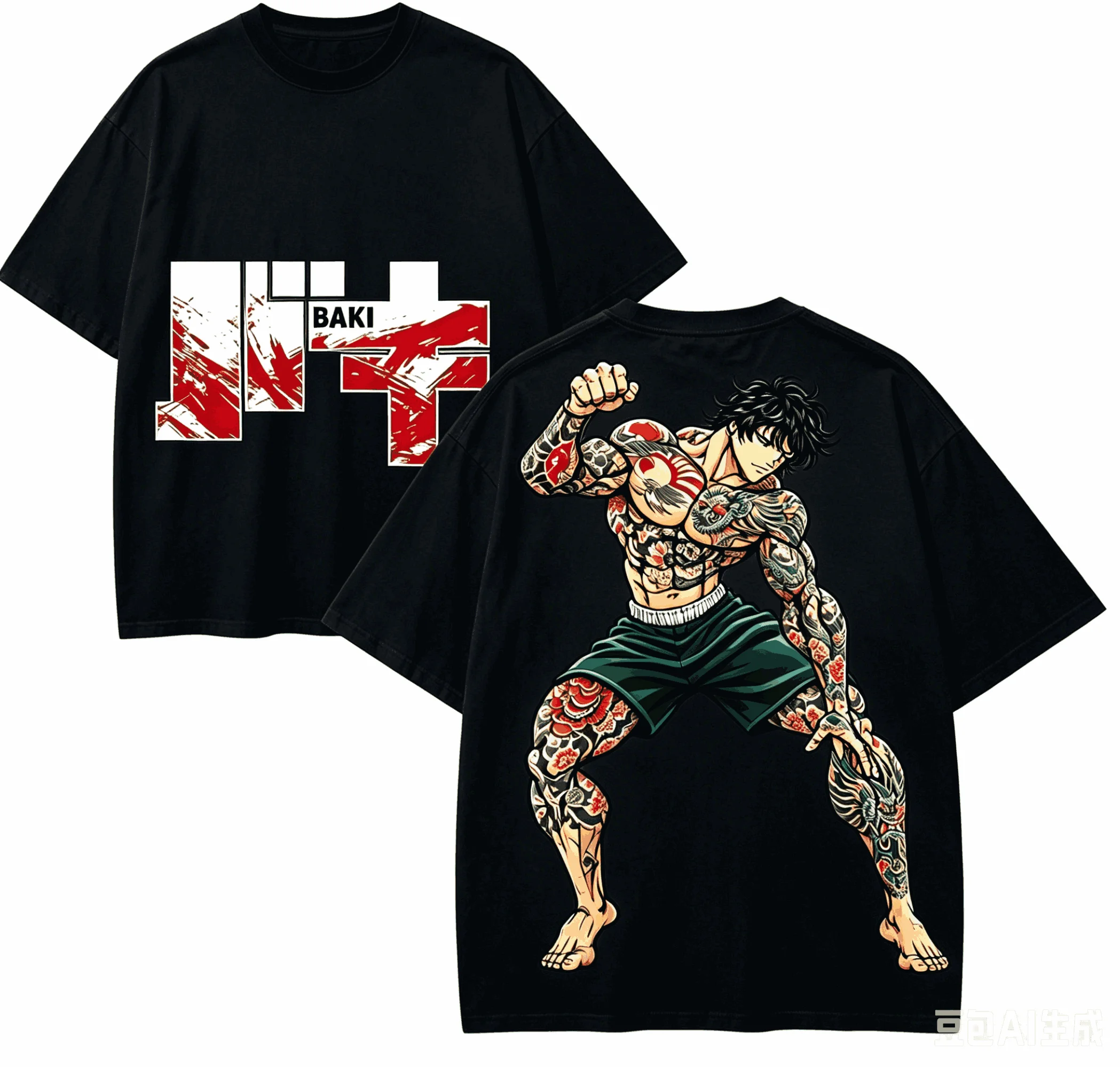 Baki the Grappler Anime Lover T-Shirt Harajuku Baumwolle Neues Modell High Street Retro Fashion Oversized Unisex Trendprodukt Paare