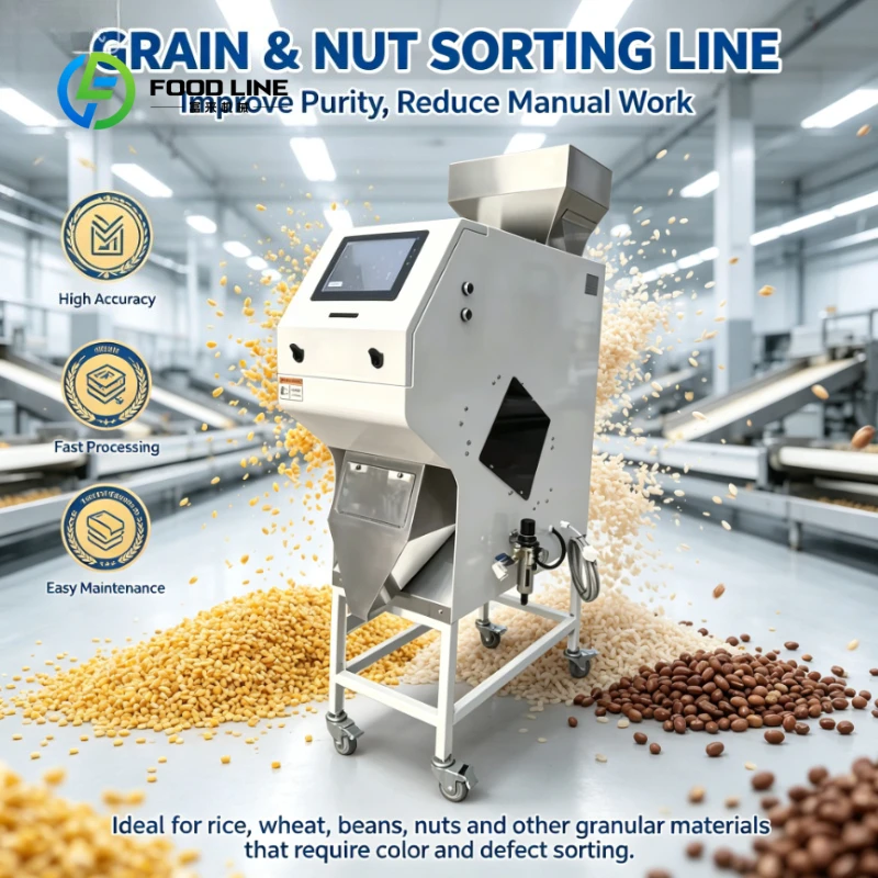 Customized Color Sorter Machine for Coffee Beans&Multi Grains Multimode Optical 500-600KG/H Capacity Color Sorting Machine