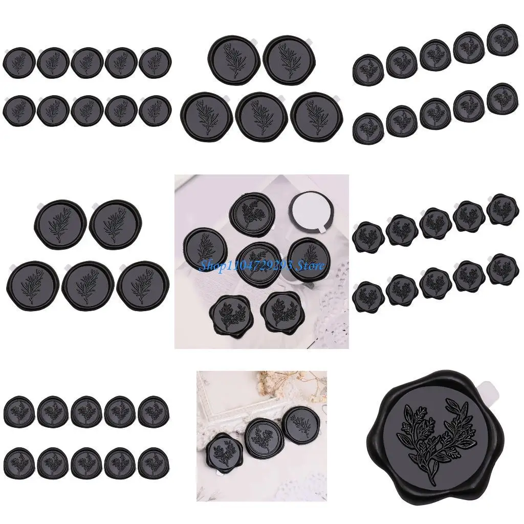 Y2GD Embossed Seal Stamp Sticker Adhesive Seal Labels for Invitations Envelope Card