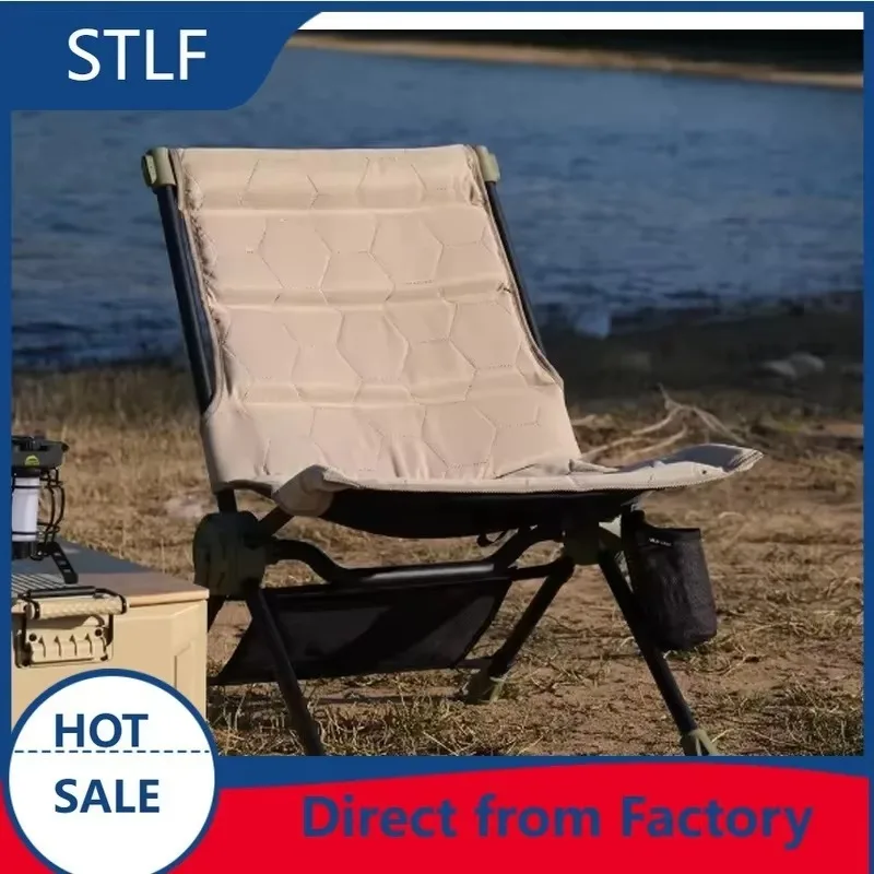 STLF Aluminum alloy folding chair portable outdoor lazy chair suitable for camping garden courtyard leisure use