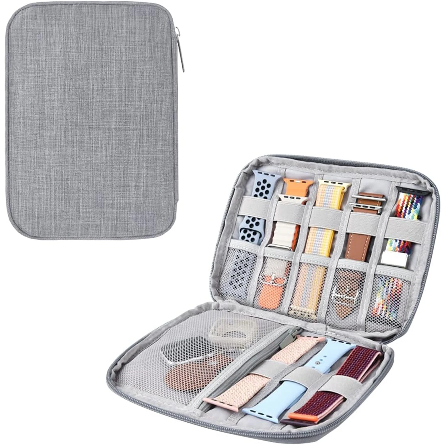 Watchband Box For Apple Watch Strap Case  Travel Smart Watch/Data Cable Storage Bag Box Watches Organizer For Apple Watch Band