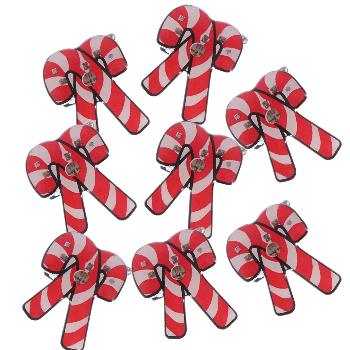 25Pcs Luminous Christmas Brooches Glowing Badge Shirt Enamel Boutonniere for Wedding Halloween Festival Lighting Accessory