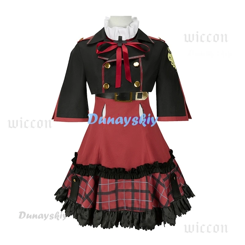 Asagi Mutsuki Cosplay Kostuum Spel Blauw Archief Zoete Mooie Uniform Rok Volledige Set met Pruik Vrouwen Anime Rollenspel Kleding