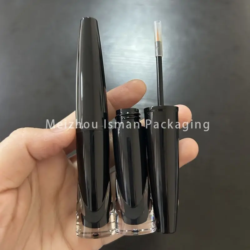 

50Pcs 3ml black eyeliner container luxury mascara cosmetic packaging eyelash bottle tube with brush