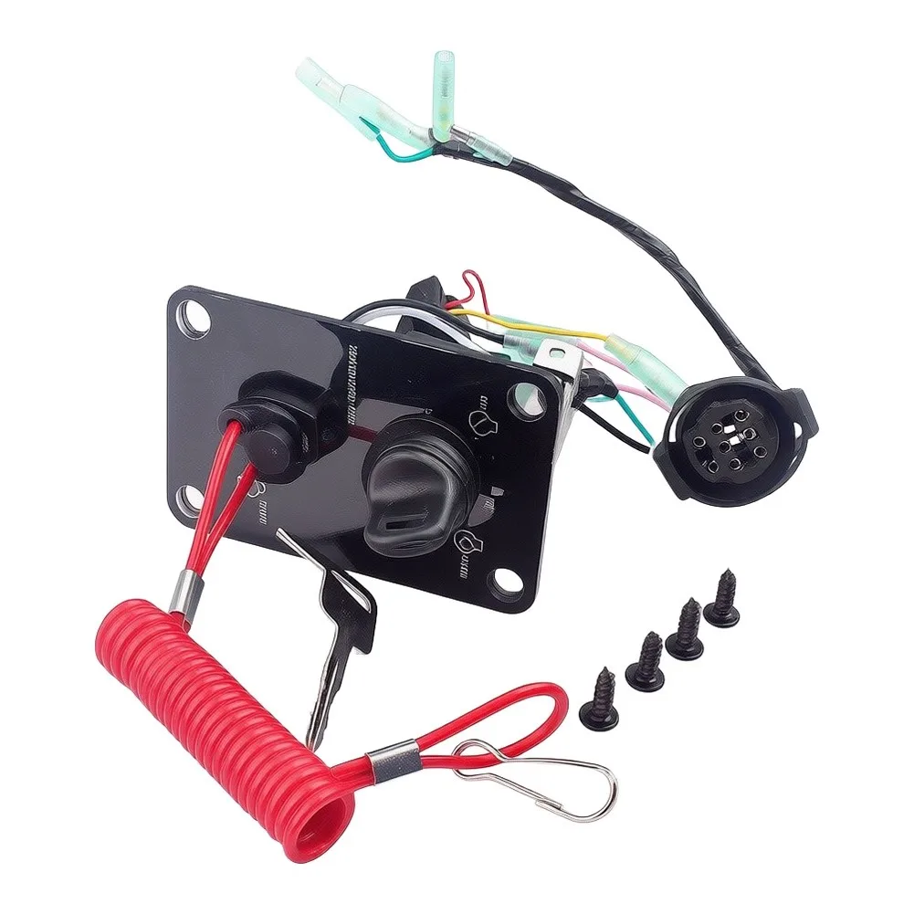 Black Plastic OEM Number 704-82570-08-00 Ignition Switch Panel For 2-Stroke For Outboard 10pin Replacement Car Accessories