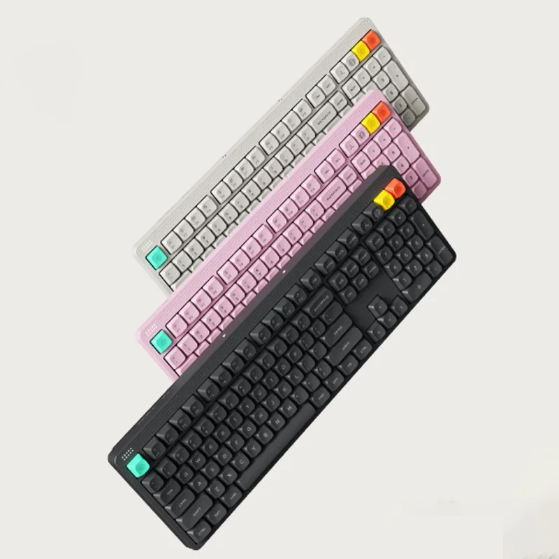 オリジナル NuPhy Node100 Bluetooth ワイヤレスメカニカルキーボード PBT キーキャップ付き 3000mAh バッテリー RGB 人間工学に基づいた LoworMax ハイアクシス