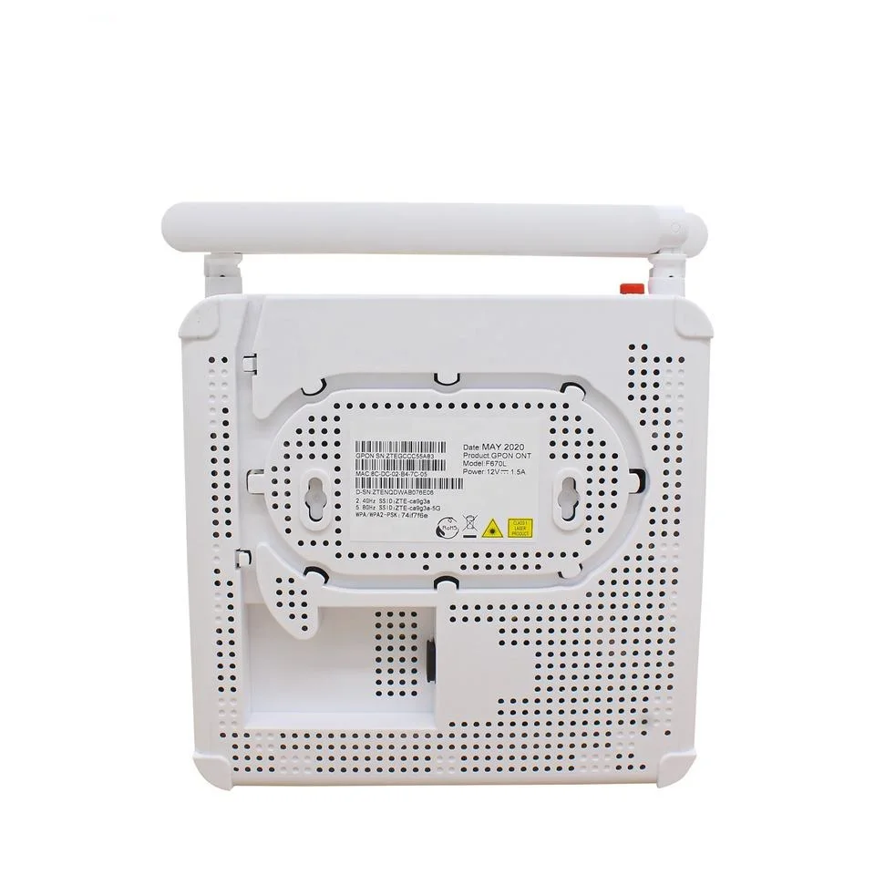 5PCS New For GPON ONU F670L 1GE+3FE+ 1TEL+USB Port 2.4G/5.8G Dual band WIFI AC Router Optical Network