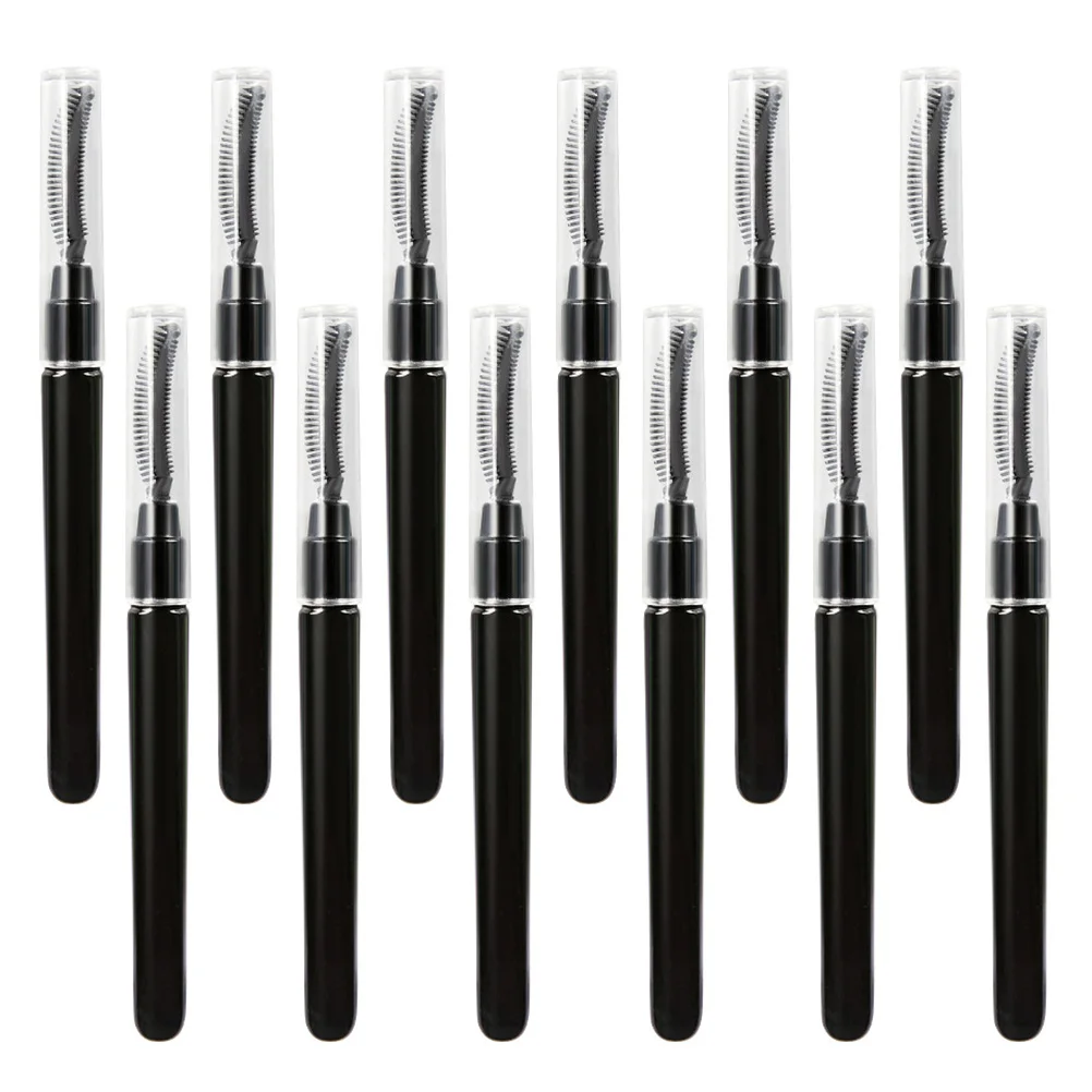 12 قطعة من مشط الرموش للنساء، أداة مكياج محمولة ممتازة، فرشاة رموش من السيليكون، ملحقات تجميل أساسية للسفر