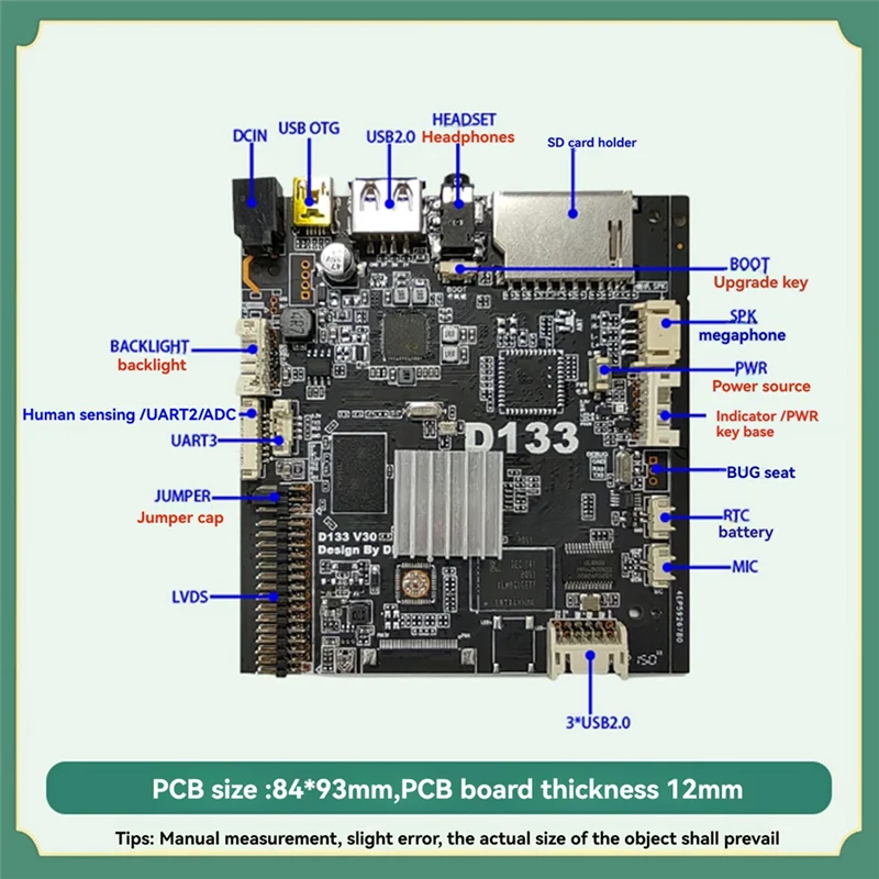 Placa base de Control de acceso facial L52A-A133 para Terminal de reconocimiento facial de placa base de prueba de desarrollo de sistema Android