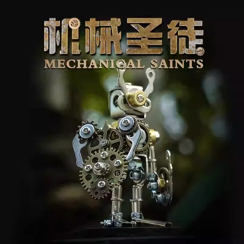 

Machine Party Mechanical Saint Blind Box Vintage Metal Steampunk Handmade Assembly Mecha Desktop Decor Gift For Boys Men Holiday