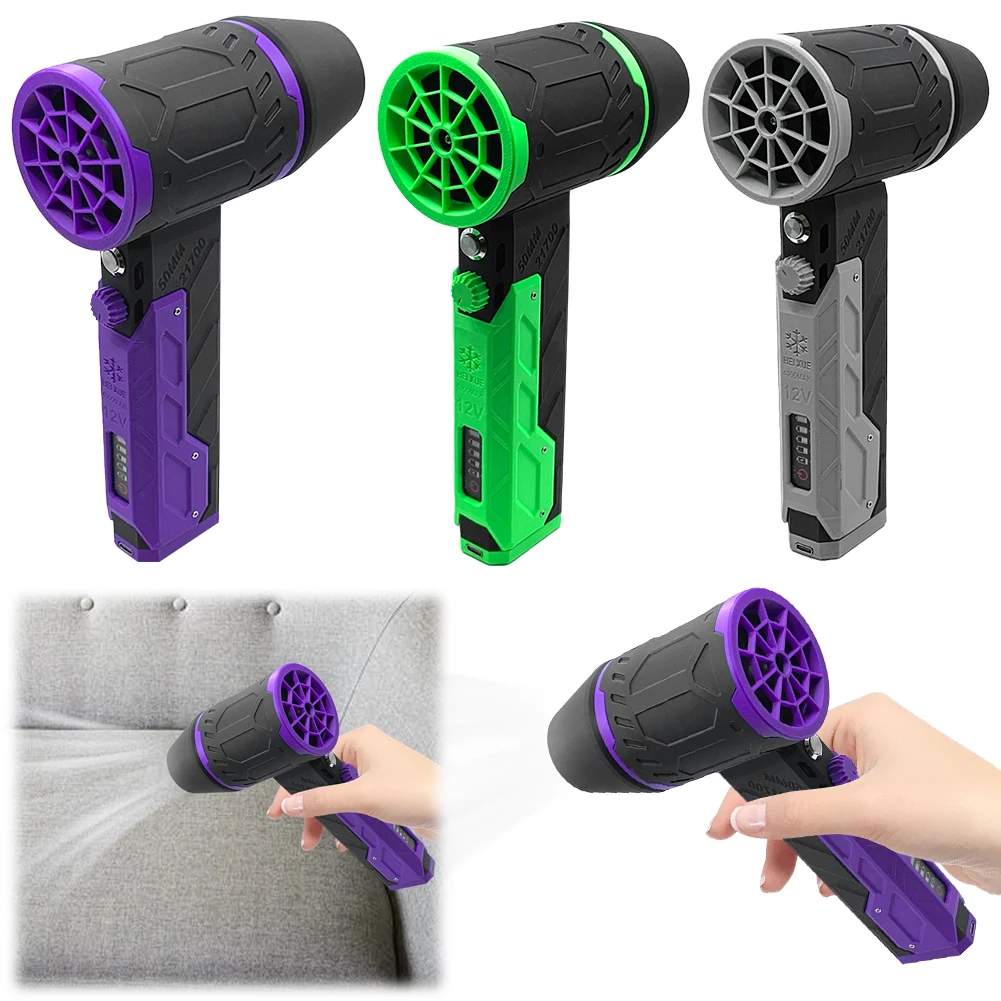 

Handheld Car Hair Dryer 50mm Brushless Motor Violent Air Gun 800-1000g Thrust Blower Dryer 4000mAh for Car Washing and Cleaning