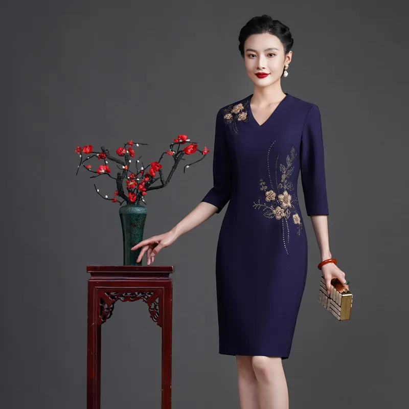 

Ele Wedding Dr Young Looking High End Faion Spring 2023 Gown for Wedding Ceremony Mommy of the Bride Sli Ele