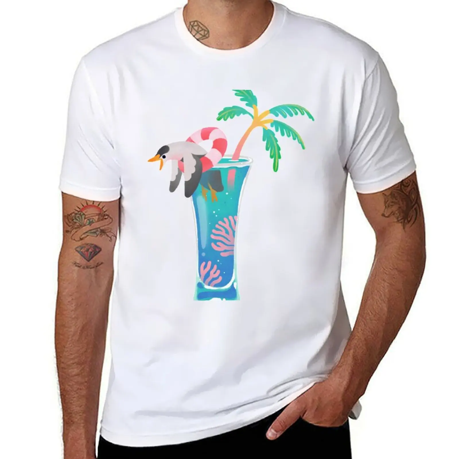 

Summer cocktails T-Shirt t shirts with prints t shirts for man cotton funny T-Shirt