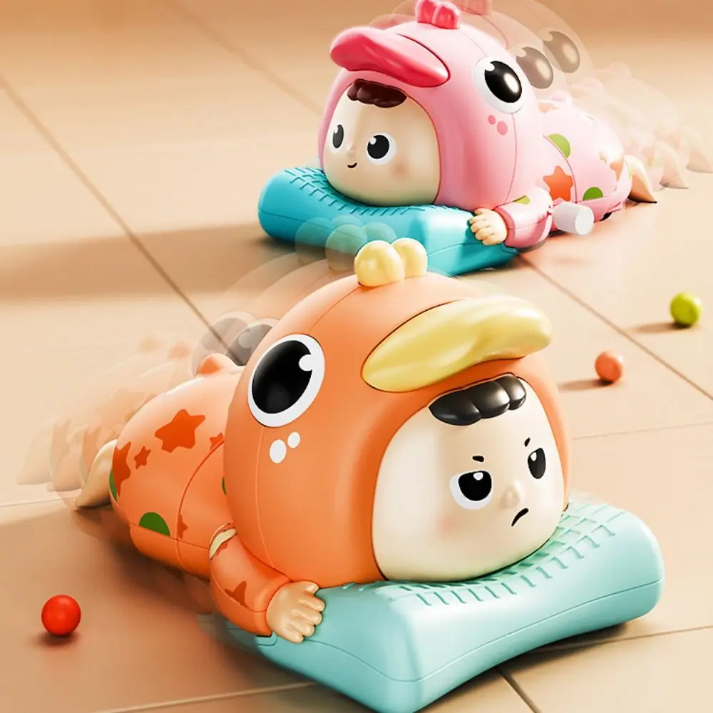 Learns To Crawl Crawling Baby Toys Clockwork Climbing Cartoon Learning Crawling Doll Big Eyes Funny Twist Walking Duck Toddler