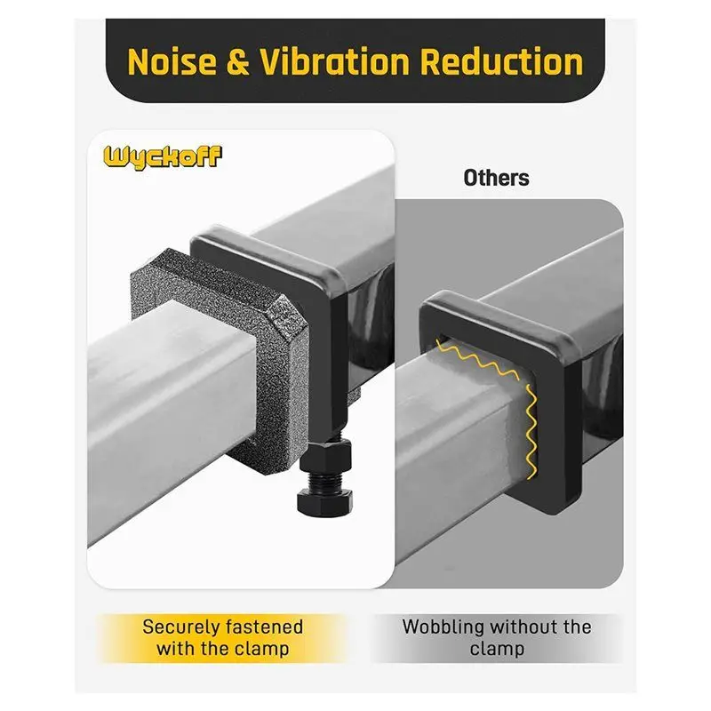 ABVJ-مشبك وصلة مضاد للخشخشة 2.5 بوصة، مثبت وصلة فولاذية شديدة التحمل، مسحوق مقاومة للتآكل مطلي #4