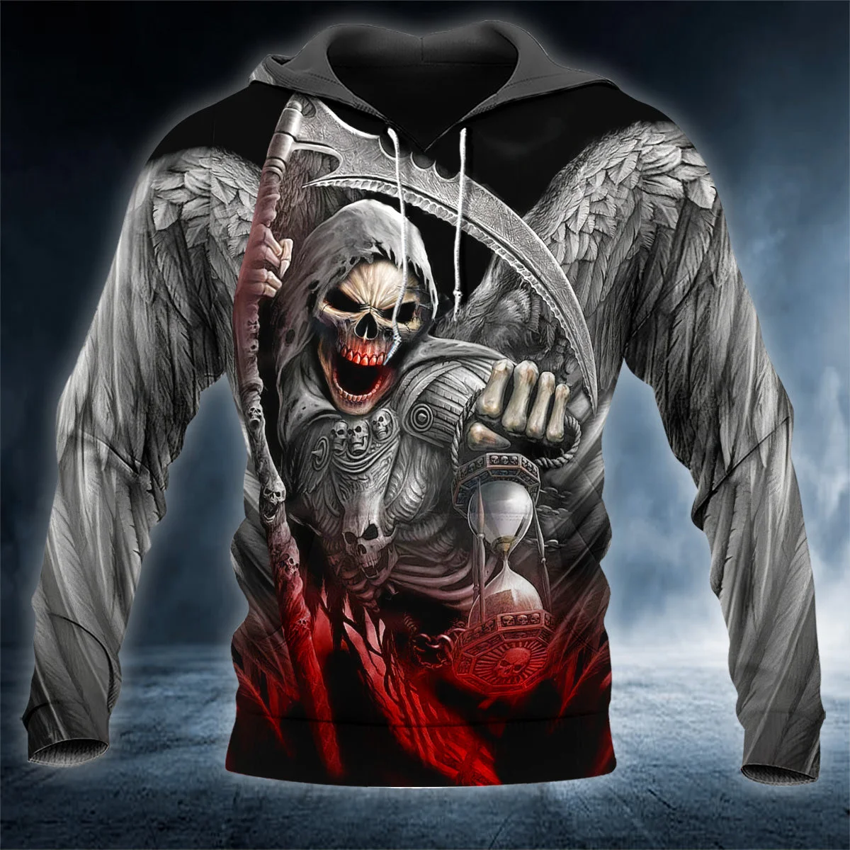 Hot-selling Hoodie Men Punk Skull 3D Print Skeletor Y2k  Casual Goth Streetwear Oversize Long Sleeve Pullover Autumn Winter Tops