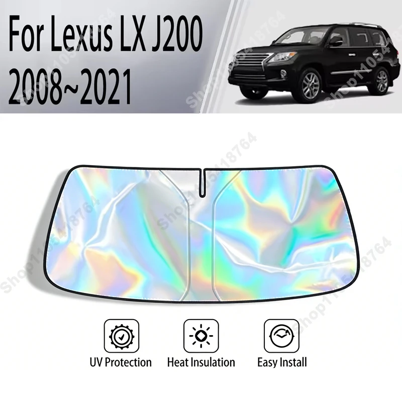 UV Reflective Heat Protection Foldable Front Windshield Sunshade For Lexus LX J200 2008-2021 Custom Car Interior Accessories