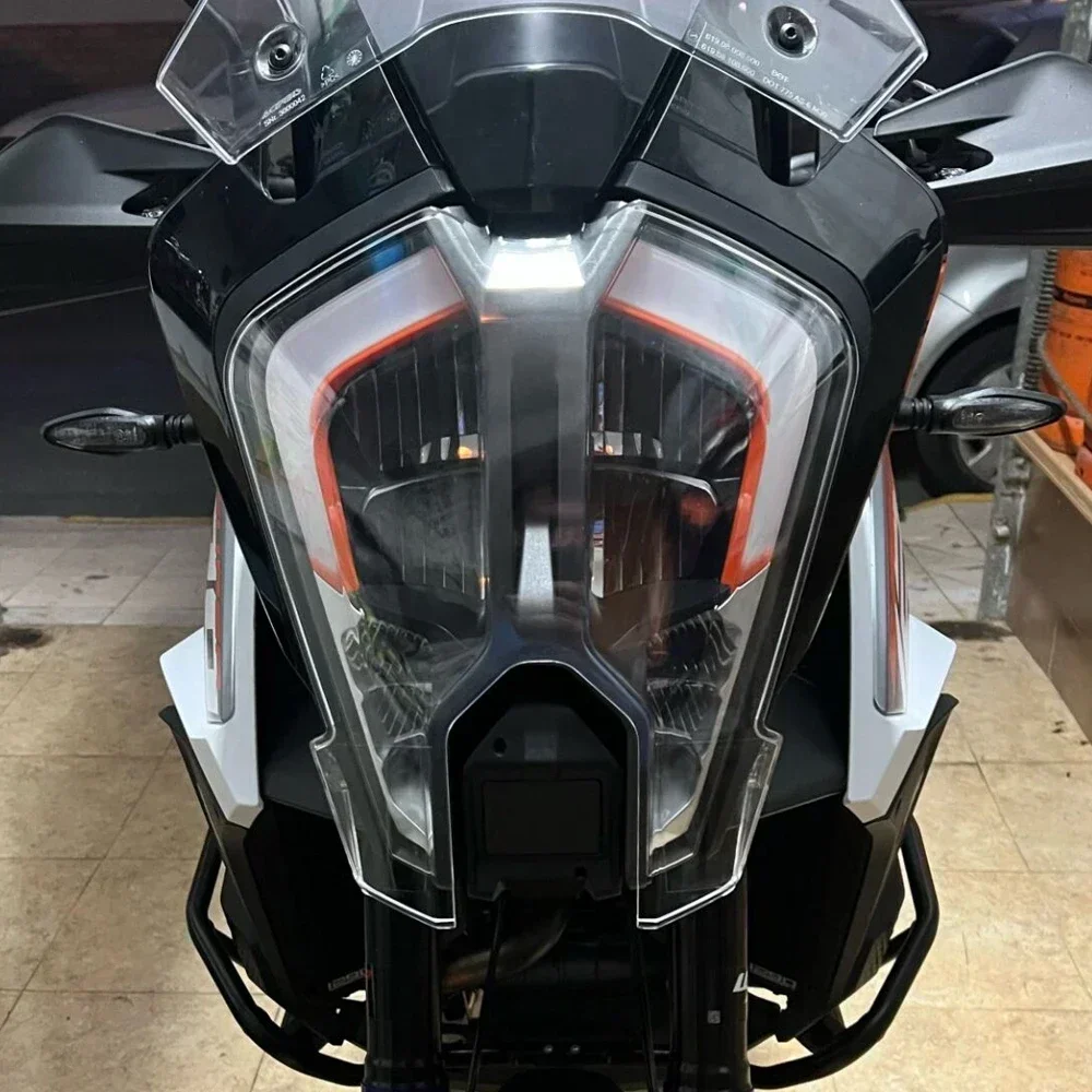 For KTM 1290 Super Adventure R S 2021 2022 2023 Motorcycle Front Head Light Protection Acrylic Headlight Protector Guard Cover