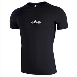 Plus 7XL 6XL T Shirt Men Summer Sportswear Running T-shirt Elastic Quick Dry Sport Tops Tee Athletic Gym Workout Shirts Men