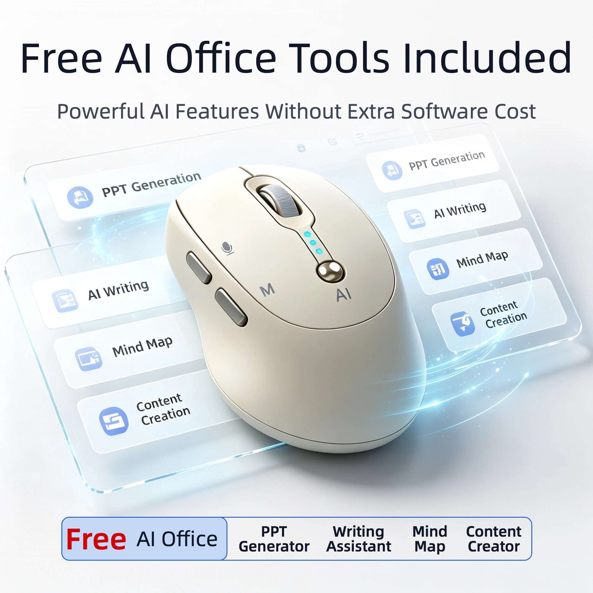 AI Voice Mouse with Lifetime F - Work Desk Home Setup 评论和价格