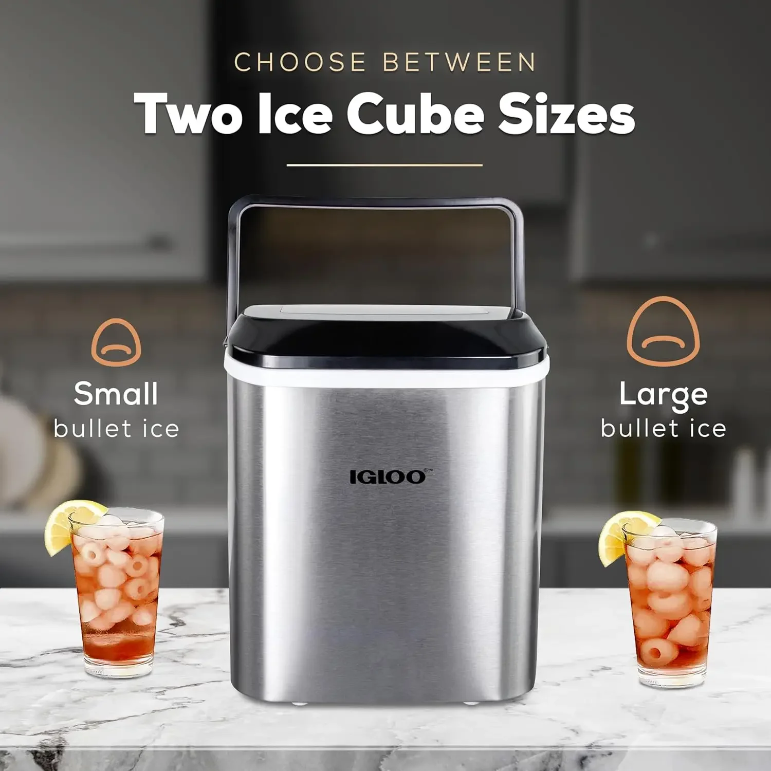 NEW Automatic Self-Cleaning Portable Electric Countertop Ice Maker Machine With Handle 26 Pounds in 24 Hours 9 Ice Cubes Ready