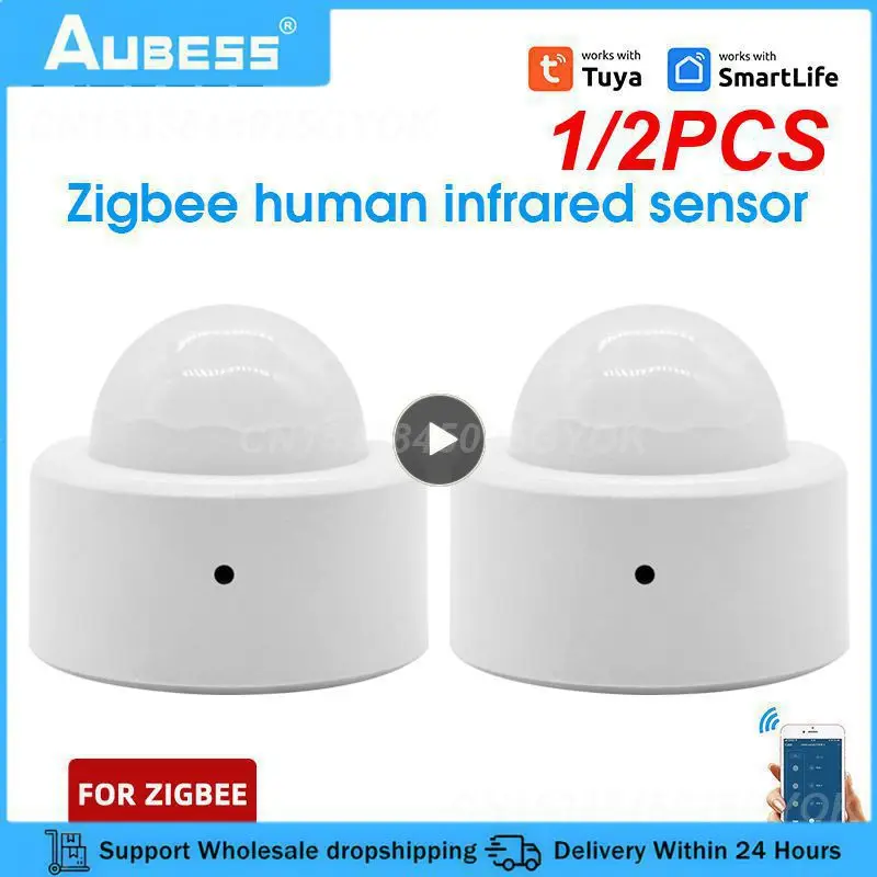 

1/2PCS Zigbee3.0 Tuya Smart Body Movement Detector Mini PIR Motion Sensor Wireless Human Body Sensor Works With Tuya