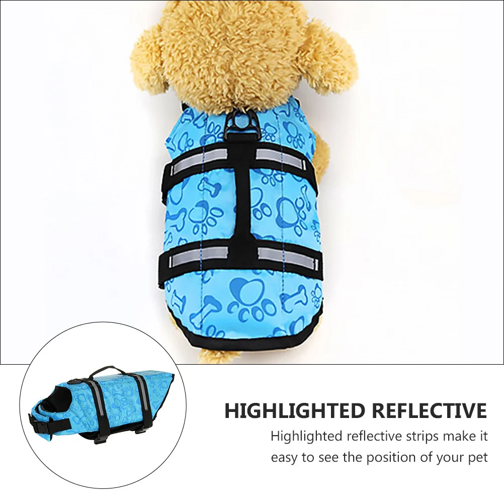 

Pet Life Vest Reflective Adjustable Fit for Dogs Puppy Training Wear Lightweight Beach Pool Boating Swimwear Pet Life Vest