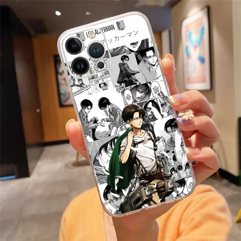 

Phone Case For iphone 17 Pro Max Air 17 16 15 14 13 Pro Max 15 16 Pro 15Plus Levi Ackerman Shingeki no Kyojin Anime