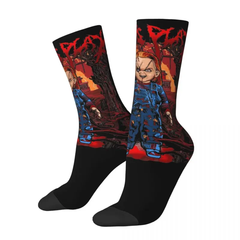 Chaussettes Chucky de jeu colorées pour hommes et femmes, chaussettes de basket-ball respirantes pour enfants, automne, hiver