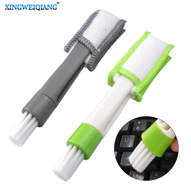 2 in 1 Car Air Vent Cleaning Brush Auto Dashboard Crevice Dust Removal Tool Soft Bristle Detailing Brush for Car Interior