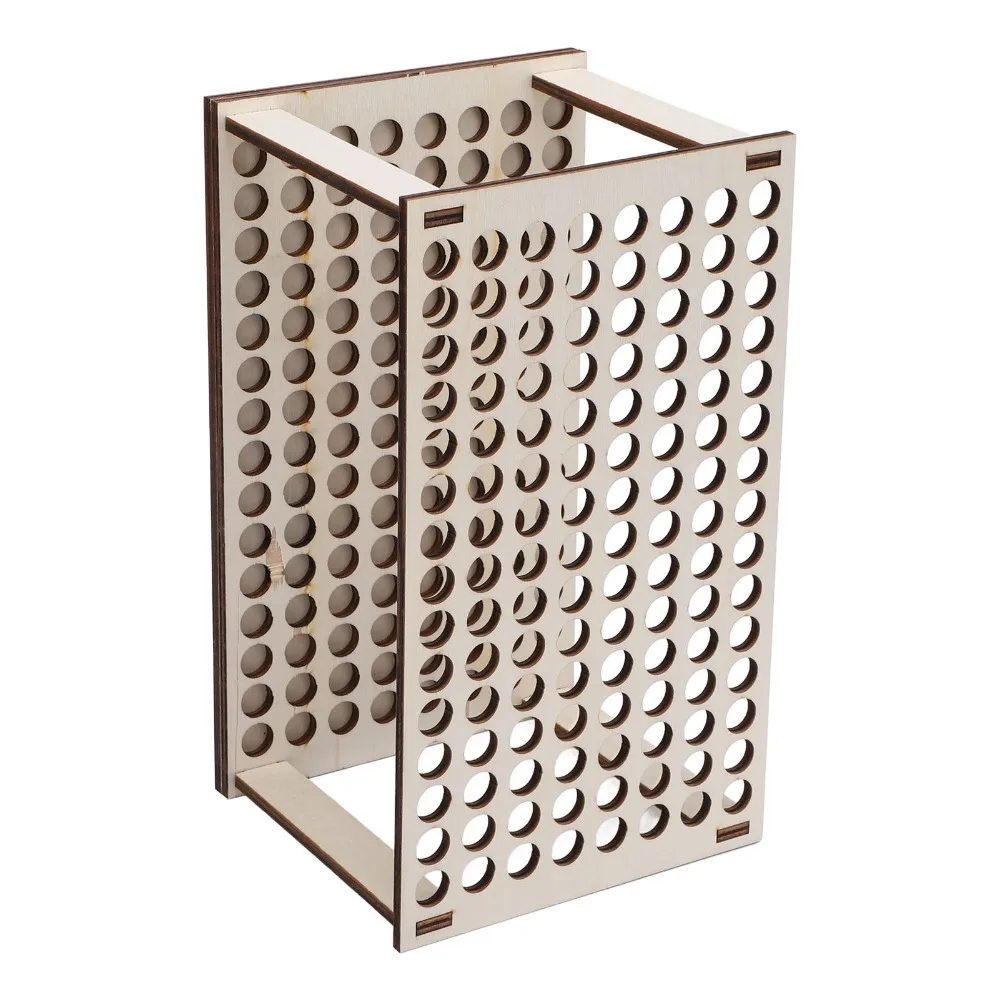 Wood Structure Pen Storage Holder Multi Holes Detachable Design Pencil Storage Holder Space Saving 1.2cm Hole Diameter