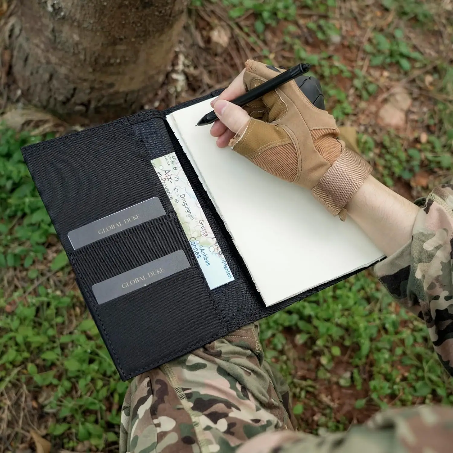 Kosibate Outdoor Tactical Memo Cover War Notebook Case Diary Book Cover Camping Accessories