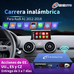 Interfaz inalámbrica Apple CarPlay Android Auto para Audi A1 2011-2018, con funciones de reproducción de coche, Mirror Link, navegación AirPlay