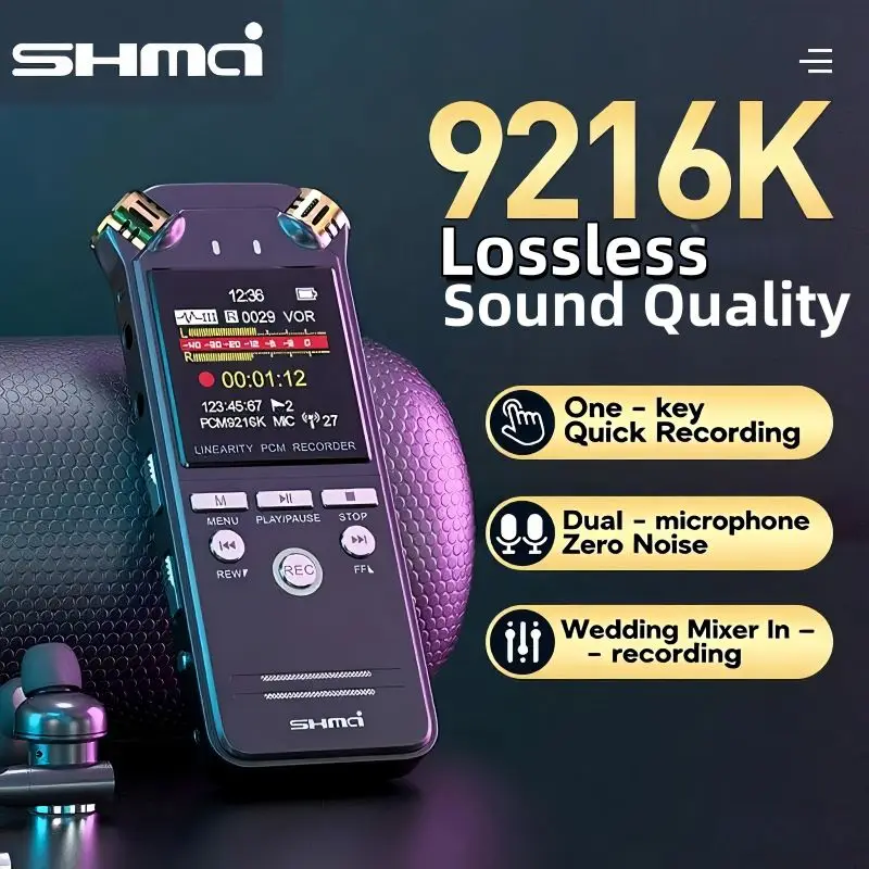 Professional Mini High Quality PCM Audio Dictaphone Dual Microphones Digital Voice-Activated USB Recorder Pen