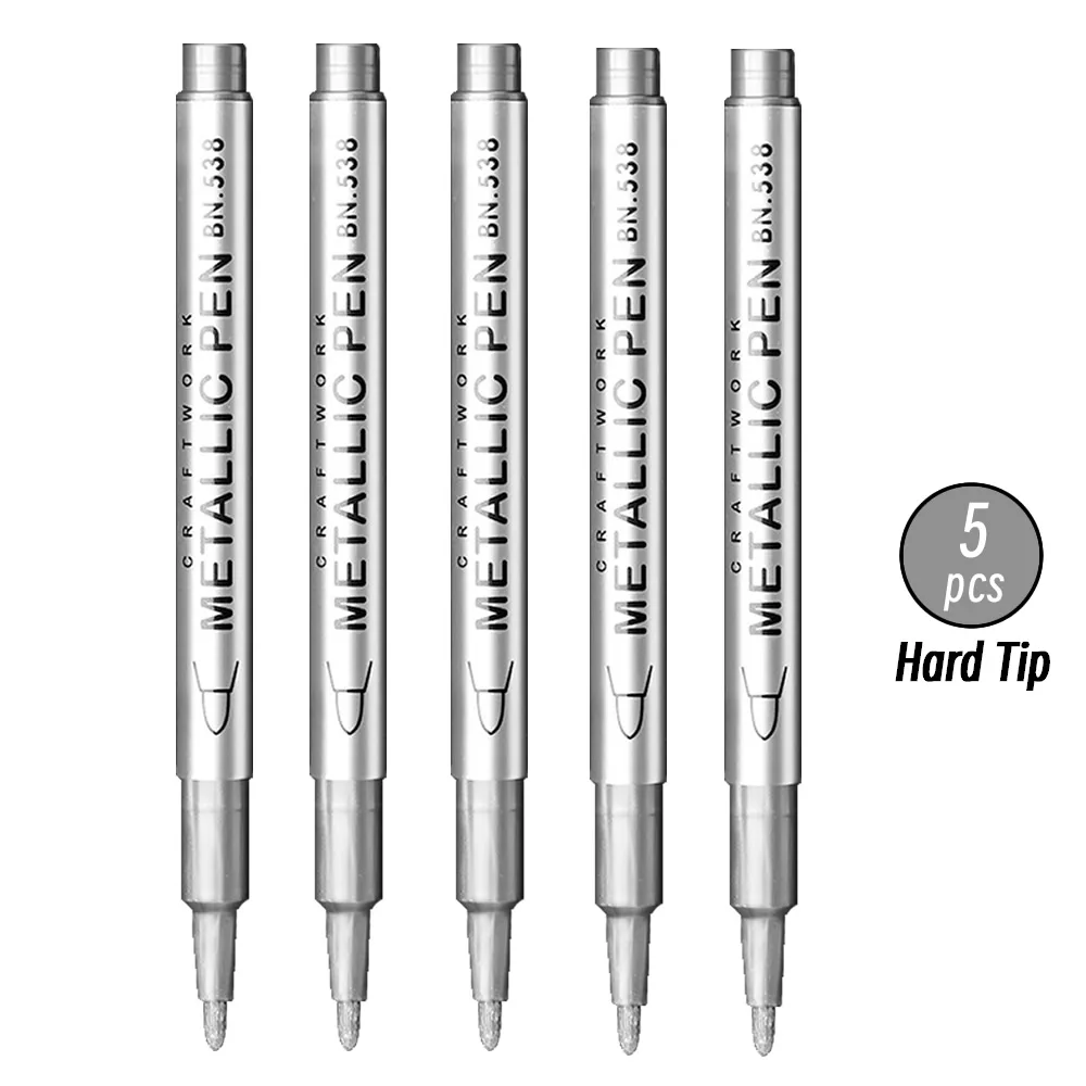 20 stks Borstel Metallic Verf Marker Pennen Goud Zilver Kleur Permanente Art Marker Voor Manga Ambachten Scrapbooking Briefpapier Leveringen
