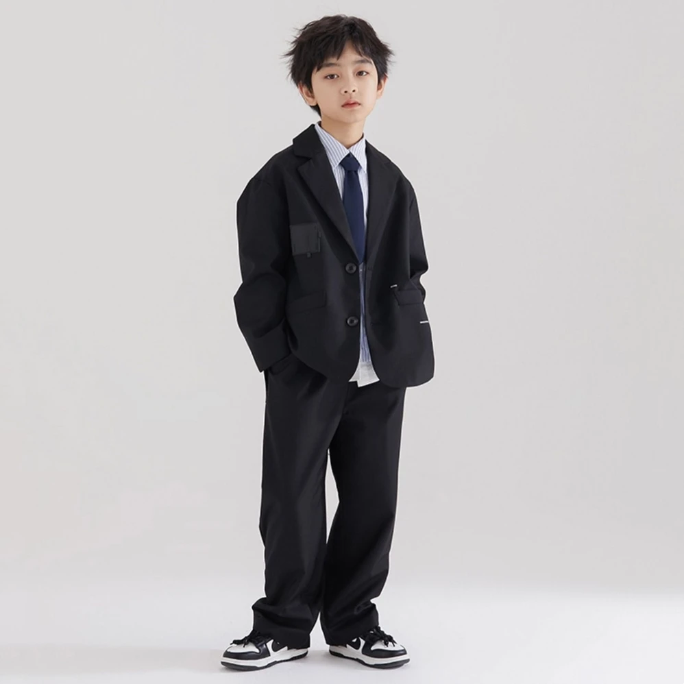 Elegant Boy Formal Wedding Party Blazer and Suits Clothes Set for Child Concert Outfit Costume Wear Cool Kids Tuxedo Suit 5-14Y