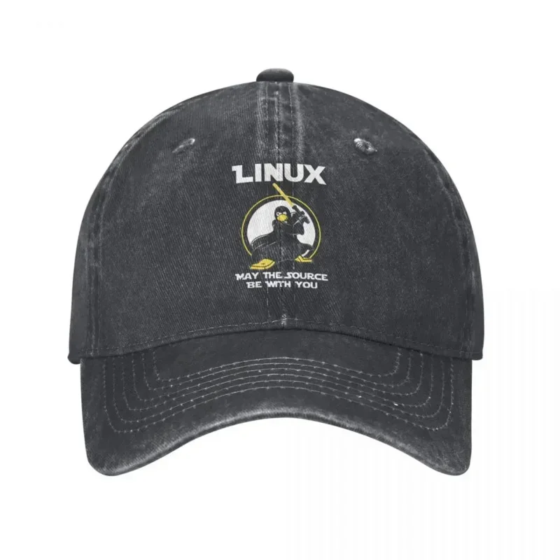 

Y2K Y2K Linux May The Source Be With You Summer Dad Ponytail Baseball Cap Classic Coding Nerd Hats Washed Sport Casquette Gorras