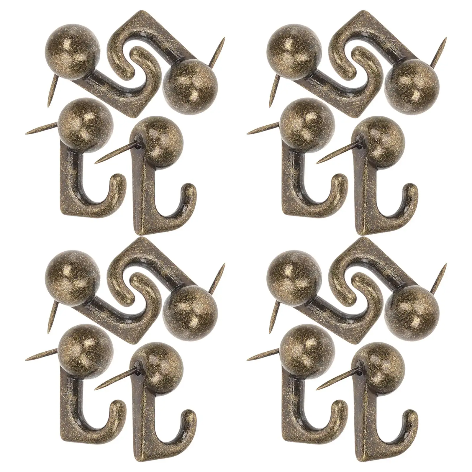 

30 Pcs Picture Hook Nails Bobby Zinc Alloy Wall for Hanging Long Push Pin Hangers