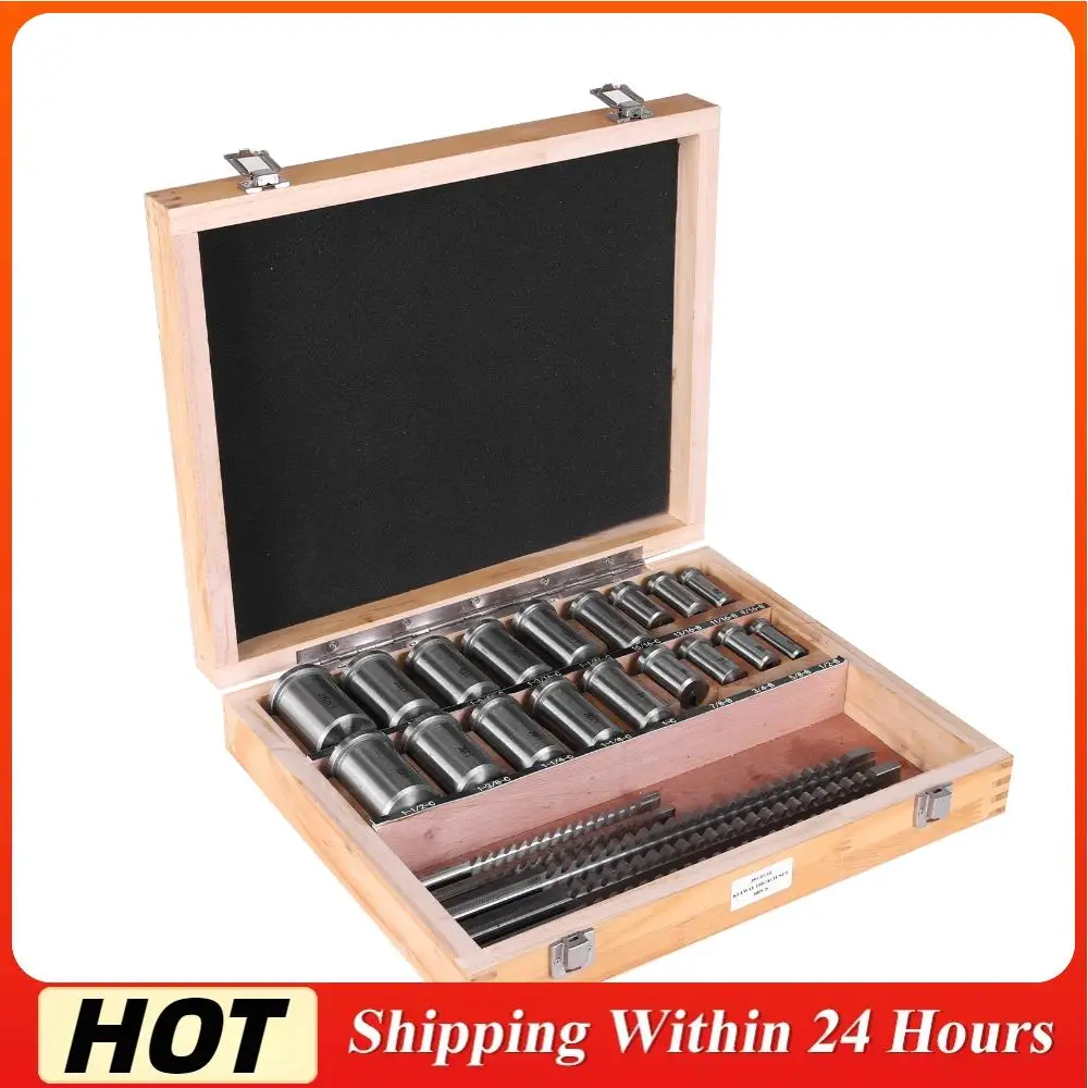 

Keyway Broach Kit 30pcs Keyway Spline Broaching Set with 5 Broaches 18 Bushings 7 Shims for Metalworking Manufacturing
