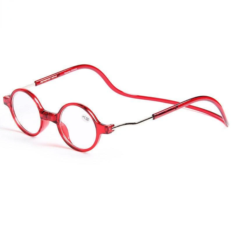 Lunettes de lecture rondes pour hommes et femmes, lunettes de presbytie, cou suspendu, dioptries + 1 + 2 + 3 + 4