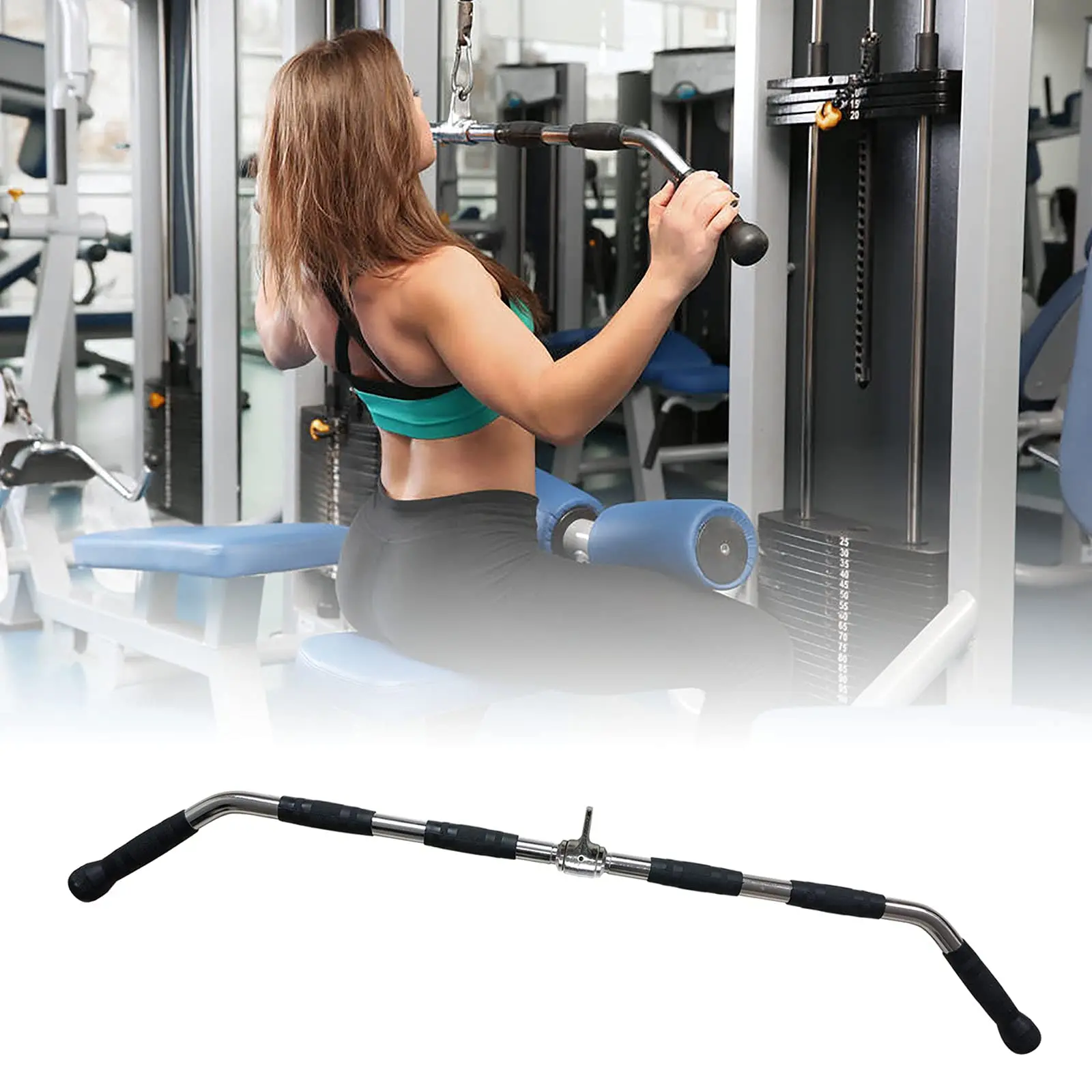 V/T-shaped Fitness  Pull Down Grip Equipment Handles Muscle Workout Grip Rowing Accessories Gym Home Cable Machine Attachments