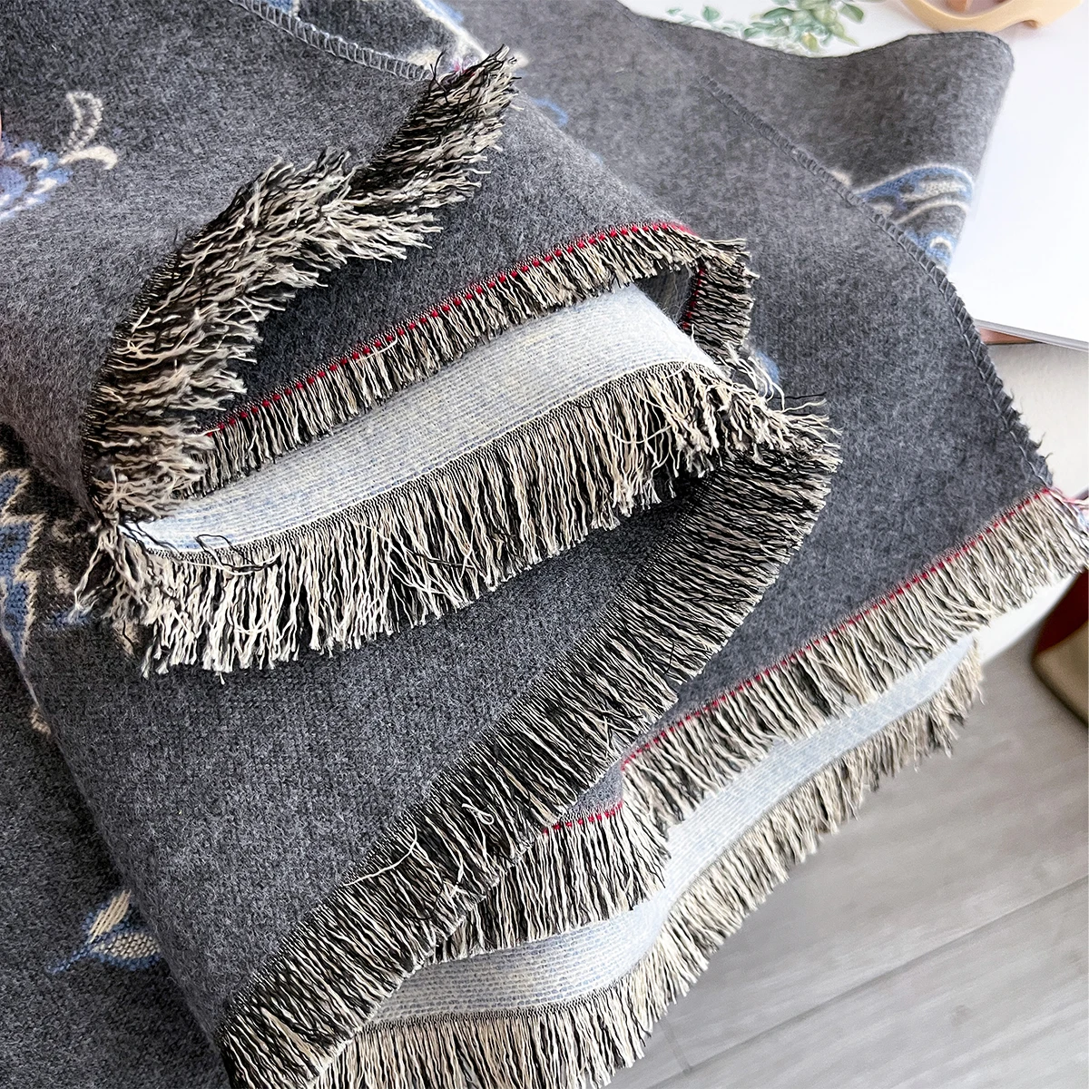 Neue Winter Eleganz Kaschmir Schal Frauen Paisley Zwei-Seitige Schal Weibliche Pashmina Luxus Marke Poncho Dicke Decke Warme Bufanda – Detail 19
